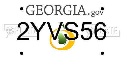 2YVS56 Georgia License Plate