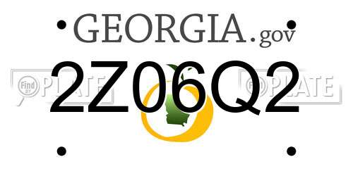 2Z06Q2 Georgia License Plate