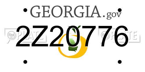 2Z20776 Georgia License Plate
