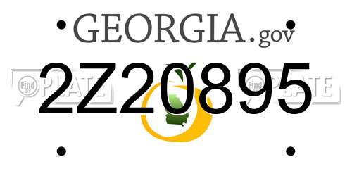 2Z20895 Georgia License Plate