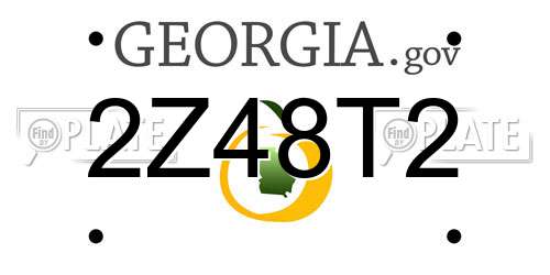 2Z48T2 Georgia License Plate