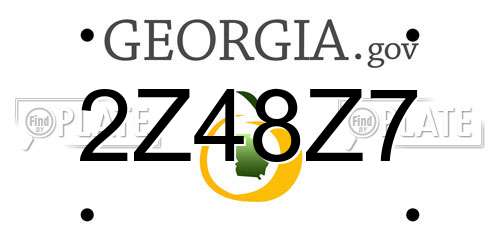 2Z48Z7 Georgia License Plate