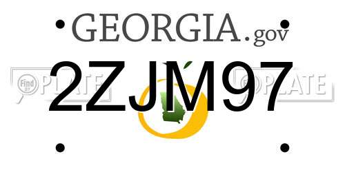 2ZJM97 Georgia License Plate