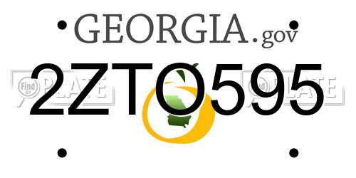 2ZTO595 Georgia License Plate