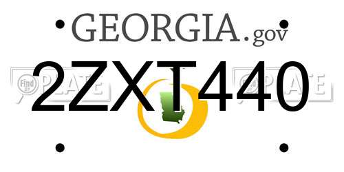 2ZXT440 Georgia License Plate