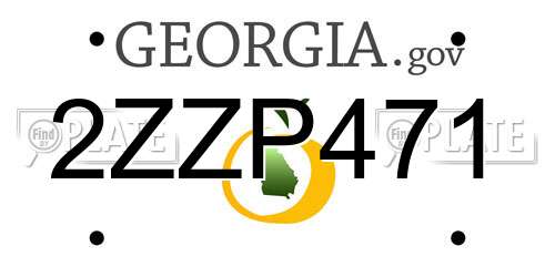 2ZZP471 Georgia License Plate