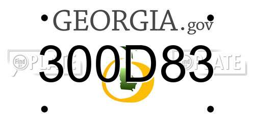300D83 Georgia License Plate