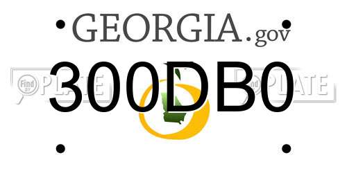 300DB0 Georgia License Plate