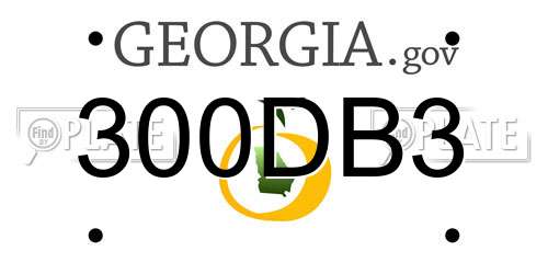 300DB3 Georgia License Plate