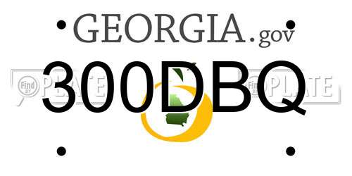 300DBQ Georgia License Plate