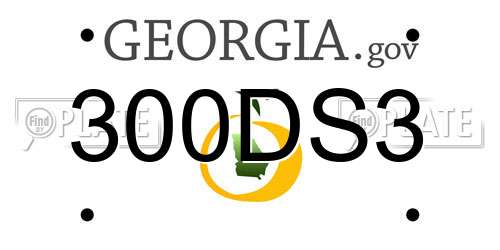300DS3 Georgia License Plate