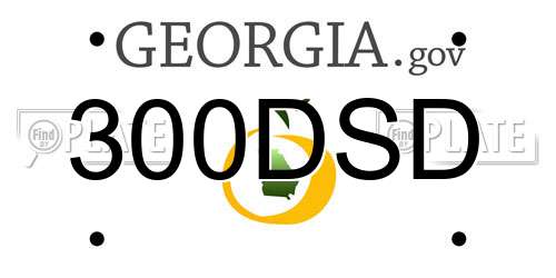 300DSD Georgia License Plate