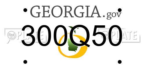 300Q50 Georgia License Plate