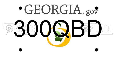 300QBD Georgia License Plate