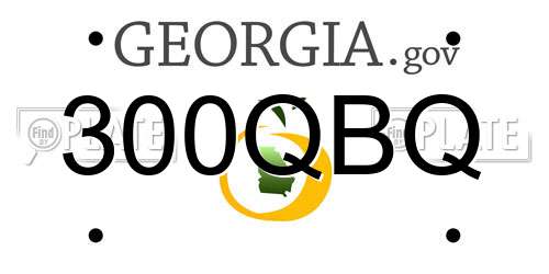 300QBQ Georgia License Plate