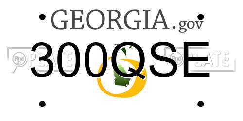 300QSE Georgia License Plate
