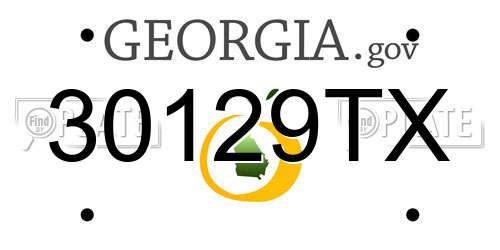30129TX Georgia License Plate