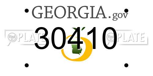 30410 Georgia License Plate
