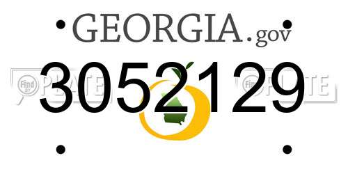 3052129 Georgia License Plate