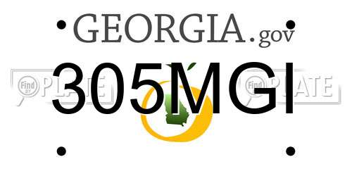 305MGI Georgia License Plate