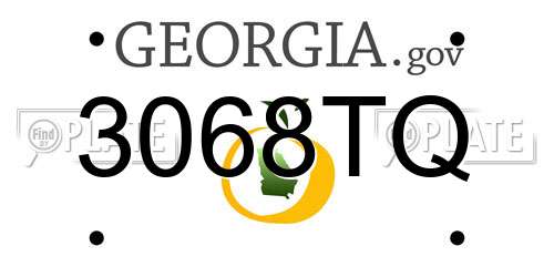 3068TQ Georgia License Plate