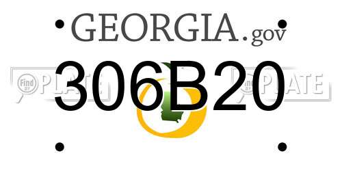 306B20 Georgia License Plate