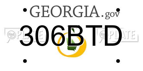 306BTD Georgia License Plate