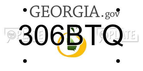 306BTQ Georgia License Plate