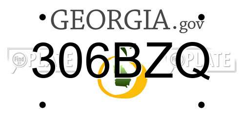 306BZQ Georgia License Plate