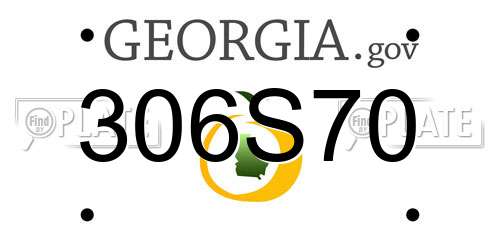 306S70 Georgia License Plate