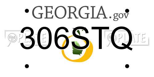 306STQ Georgia License Plate