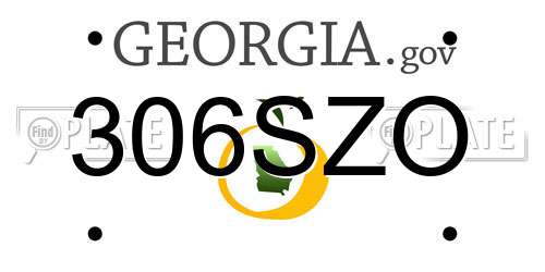 306SZO Georgia License Plate