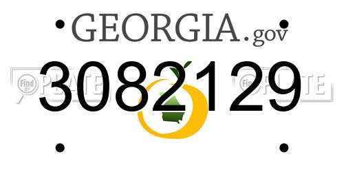 3082129 Georgia License Plate