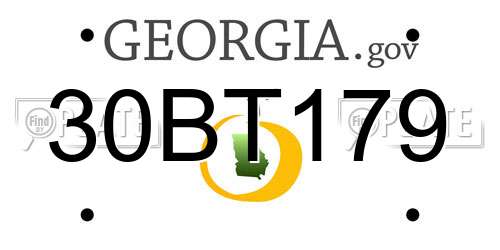 30BT179 Georgia License Plate