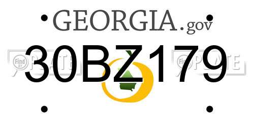 30BZ179 Georgia License Plate