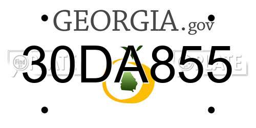 30DA855 Georgia License Plate