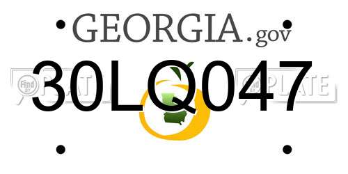 30LQ047 Georgia License Plate