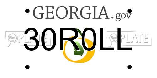 30R0LL Georgia License Plate