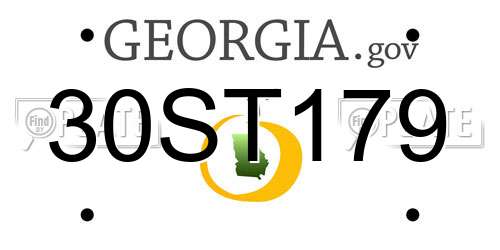 30ST179 Georgia License Plate