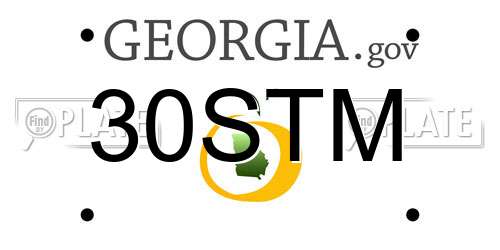 30STM Georgia License Plate