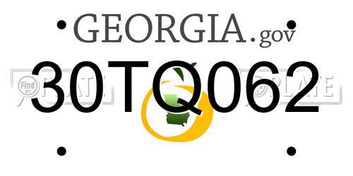 30TQ062 Georgia License Plate