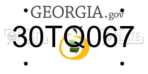 30TQ067 Georgia License Plate