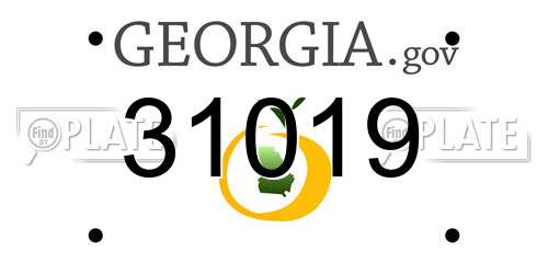 31019 Georgia License Plate