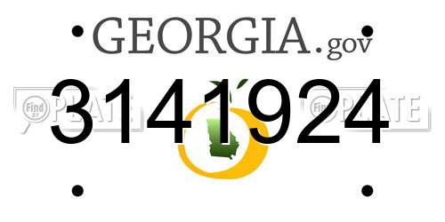 3141924 Georgia License Plate