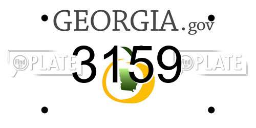 3159 Georgia License Plate