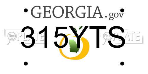 315YTS Georgia License Plate