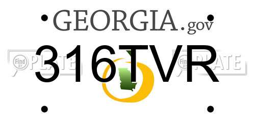 316TVR Georgia License Plate
