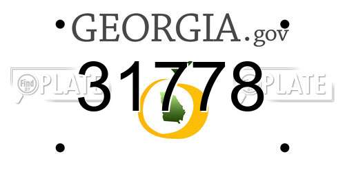 31778 Georgia License Plate