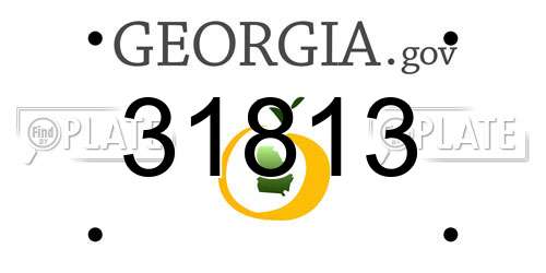 31813 Georgia License Plate