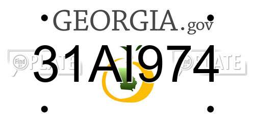 31AI974 Georgia License Plate